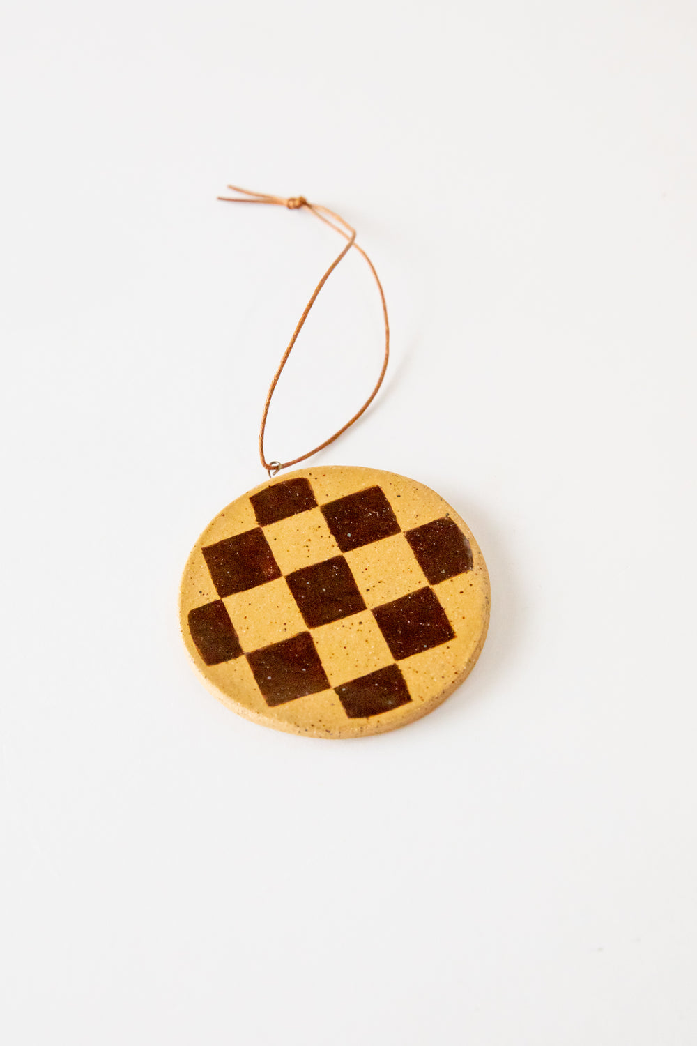 X Prism Speckled Brown Check Ornament