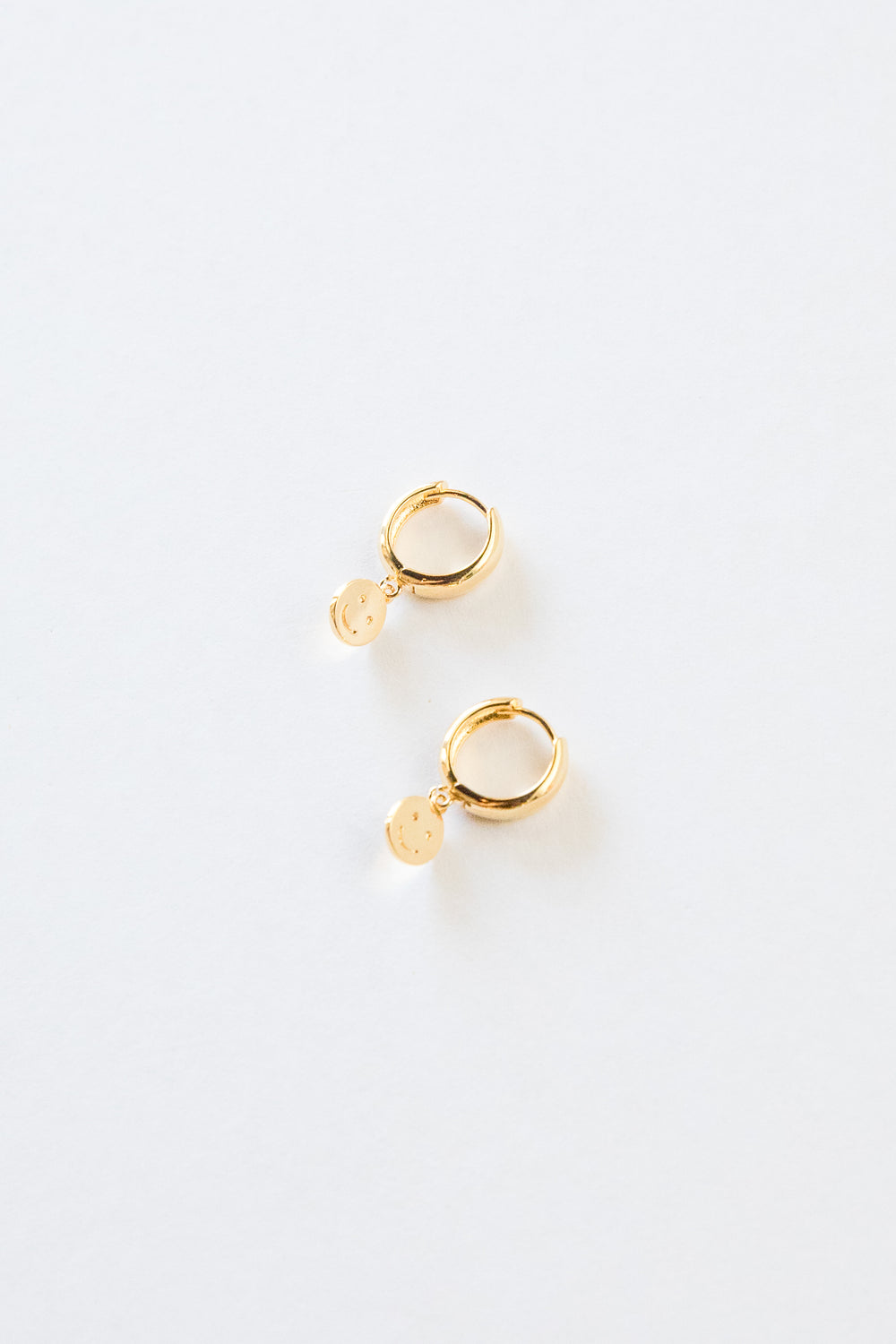 Gold Smiley Hoops