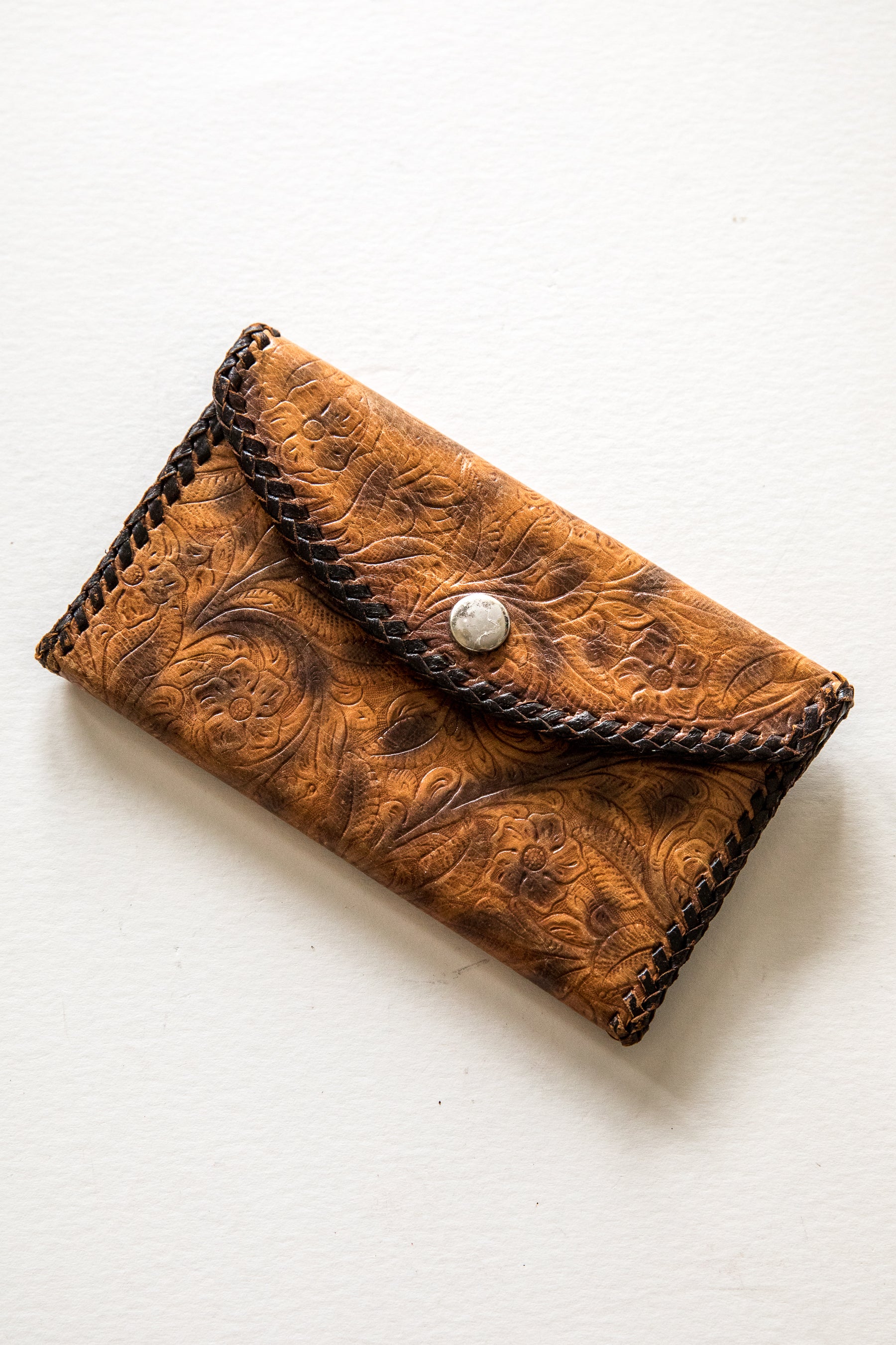 Whipstitched Leather Wallet
