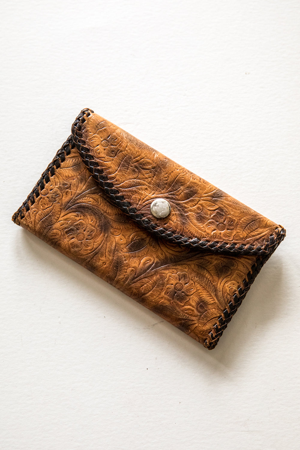 Whipstitched Leather Wallet