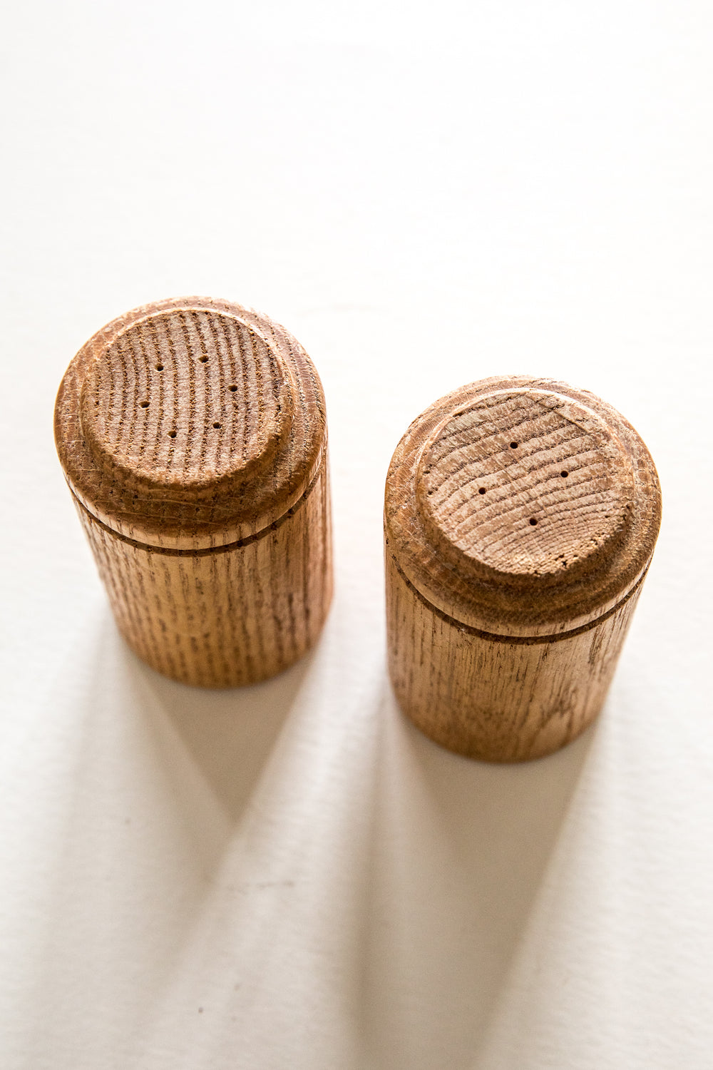 Oak Column Salt + Pepper Shakers