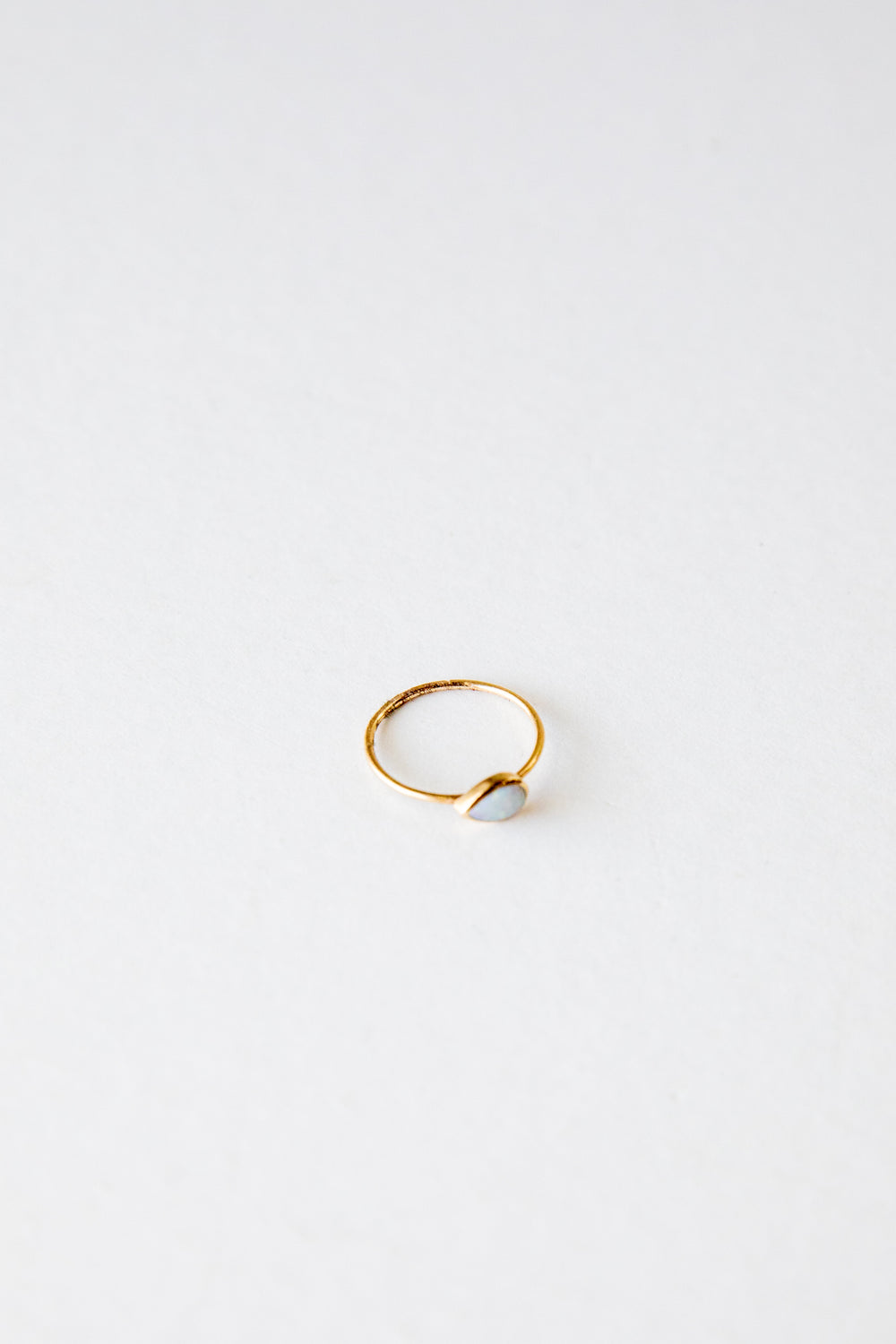 Gold Opal Teardrop Ring