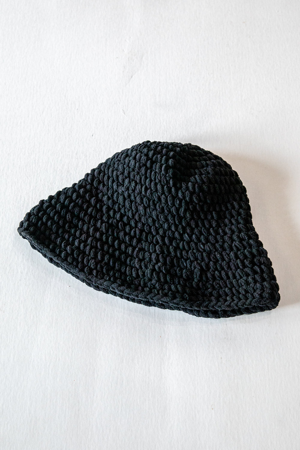 Black Georgia Knit Bucket Hat
