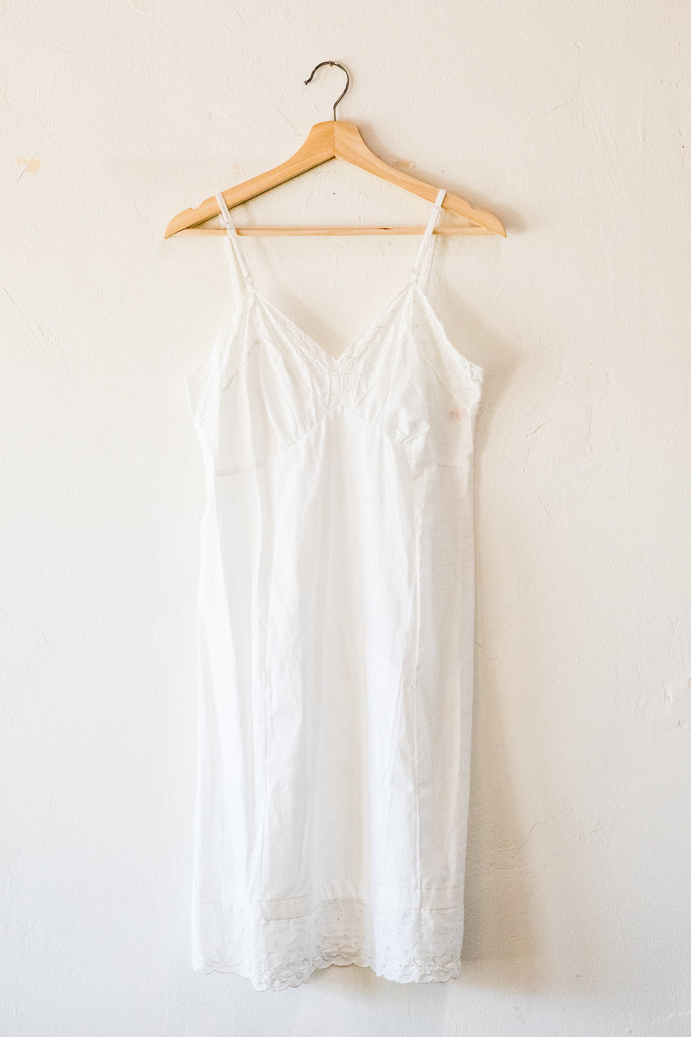 White Embroidered Slip Dress