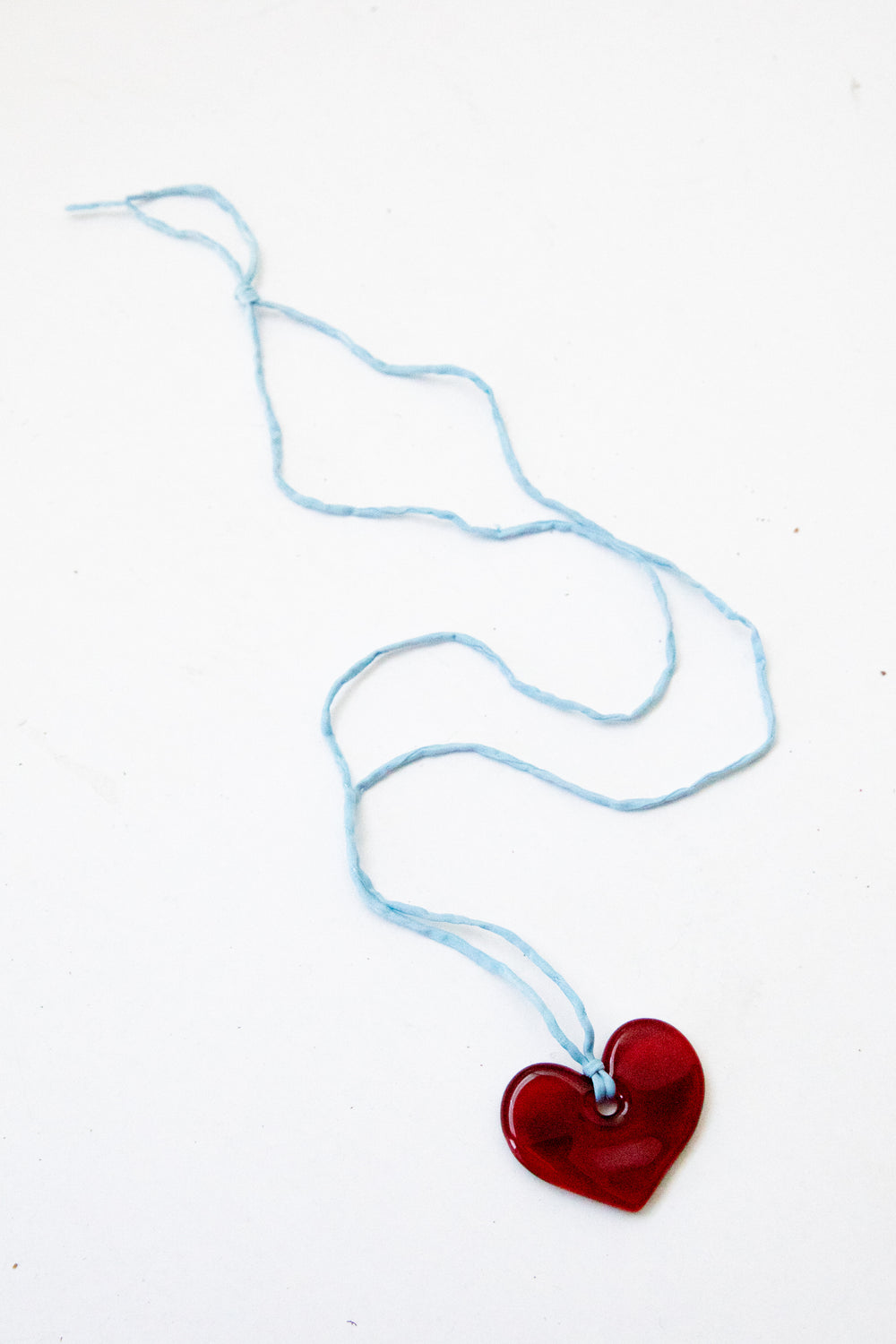 Red + Blue Heart Necklace