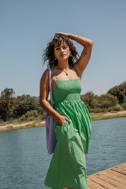 Green Bryssa Midi Dress