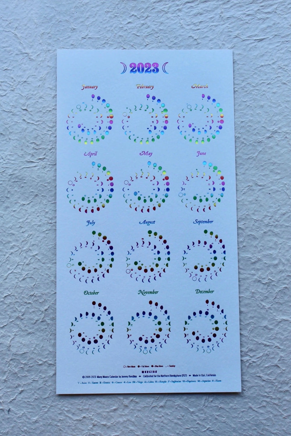 2023 Rainbow Many Moons Calendar — Prism Boutique