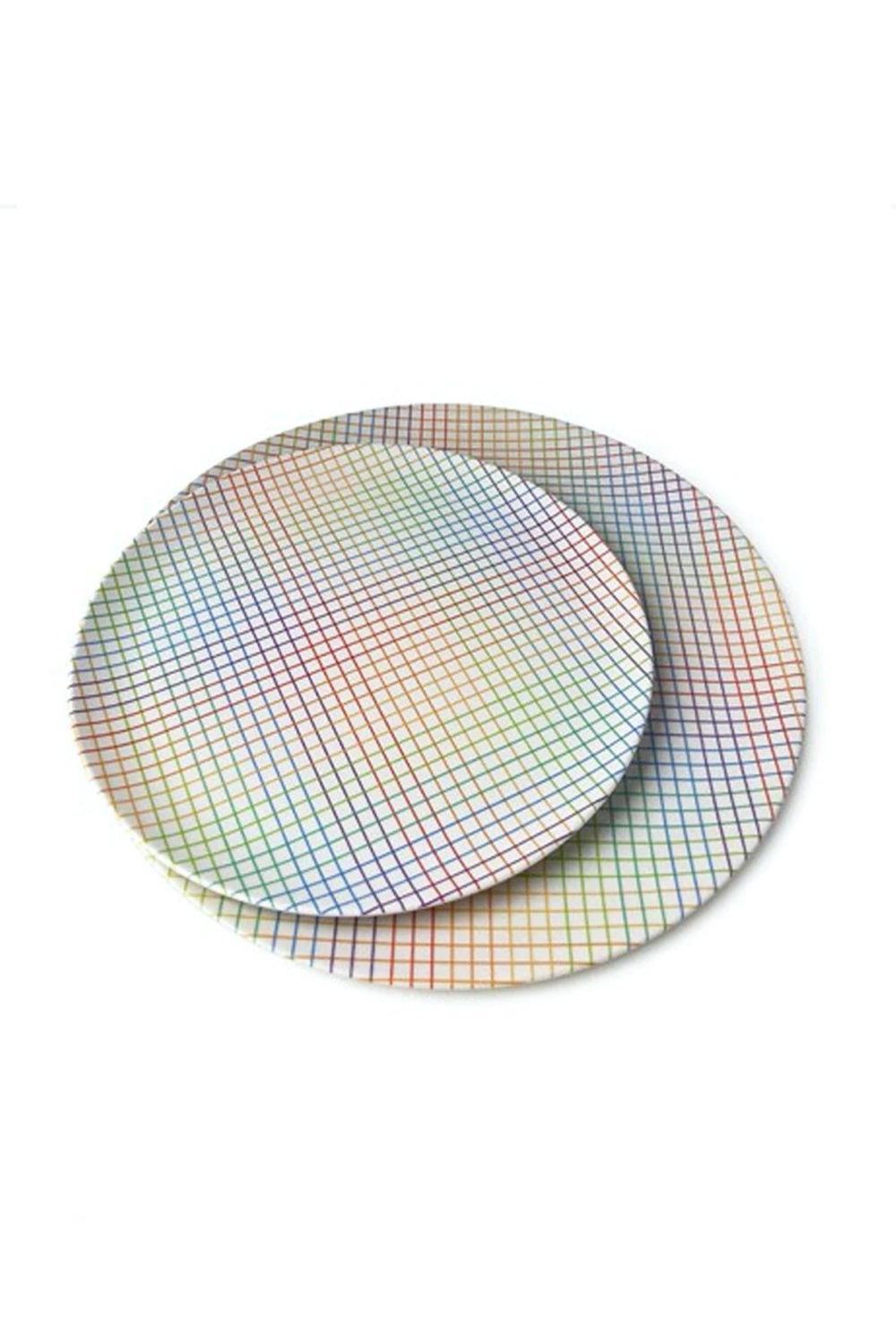 Rainbow Grid Dinner Plate Set