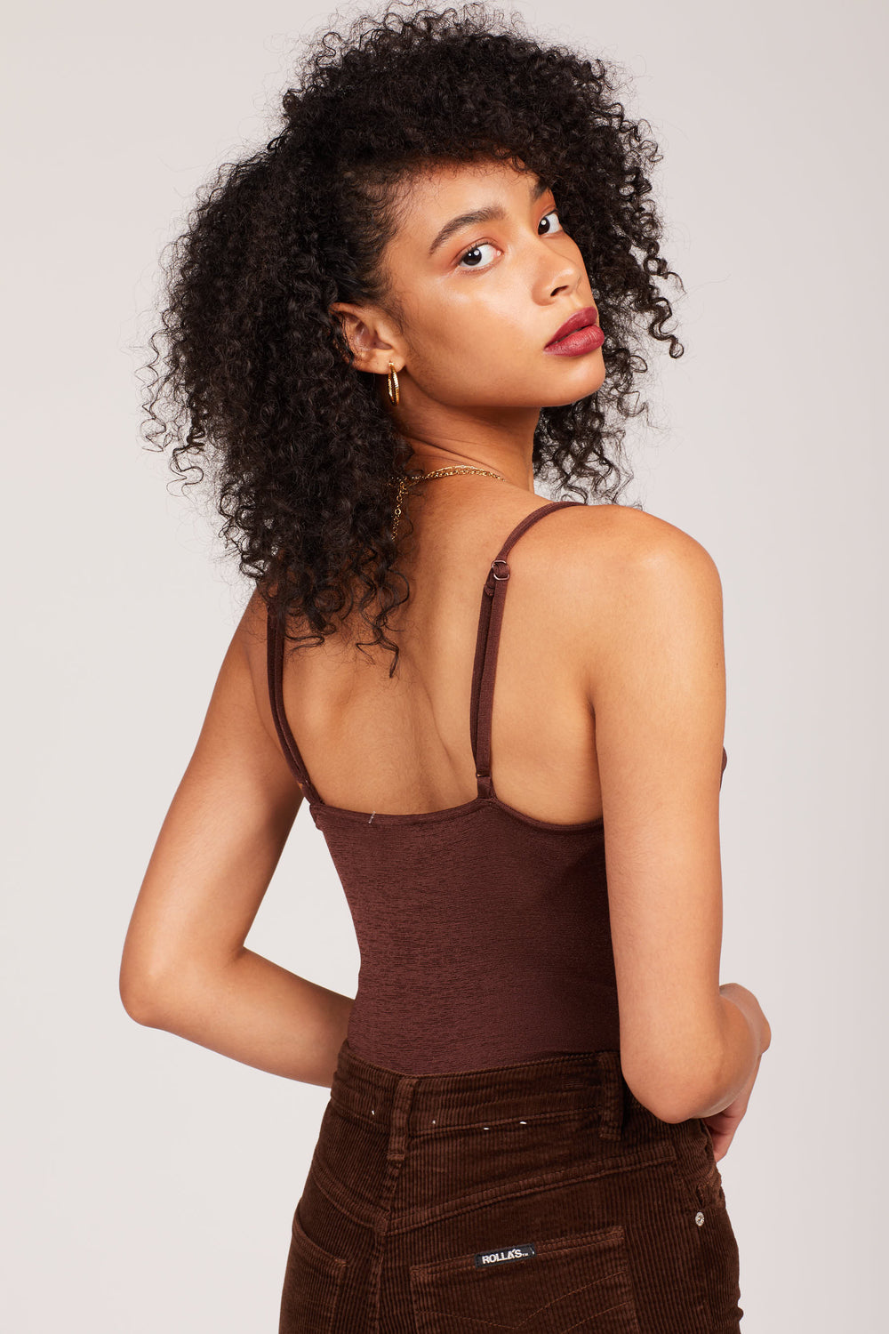 Brown Cowls In The Club Bodysuit