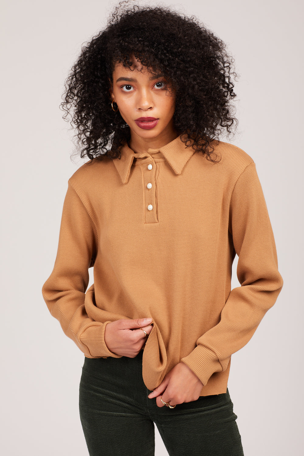 Camel Thermal Pullover