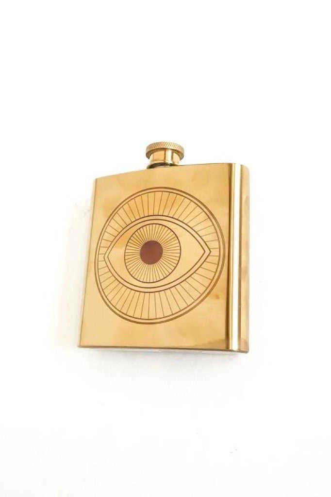 Small Gold Evil Eye Flask