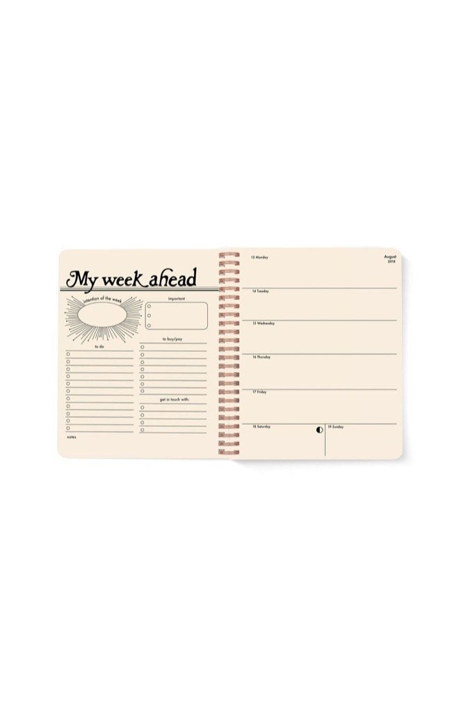 Black Seeing Eye Planner 12 Month Planner