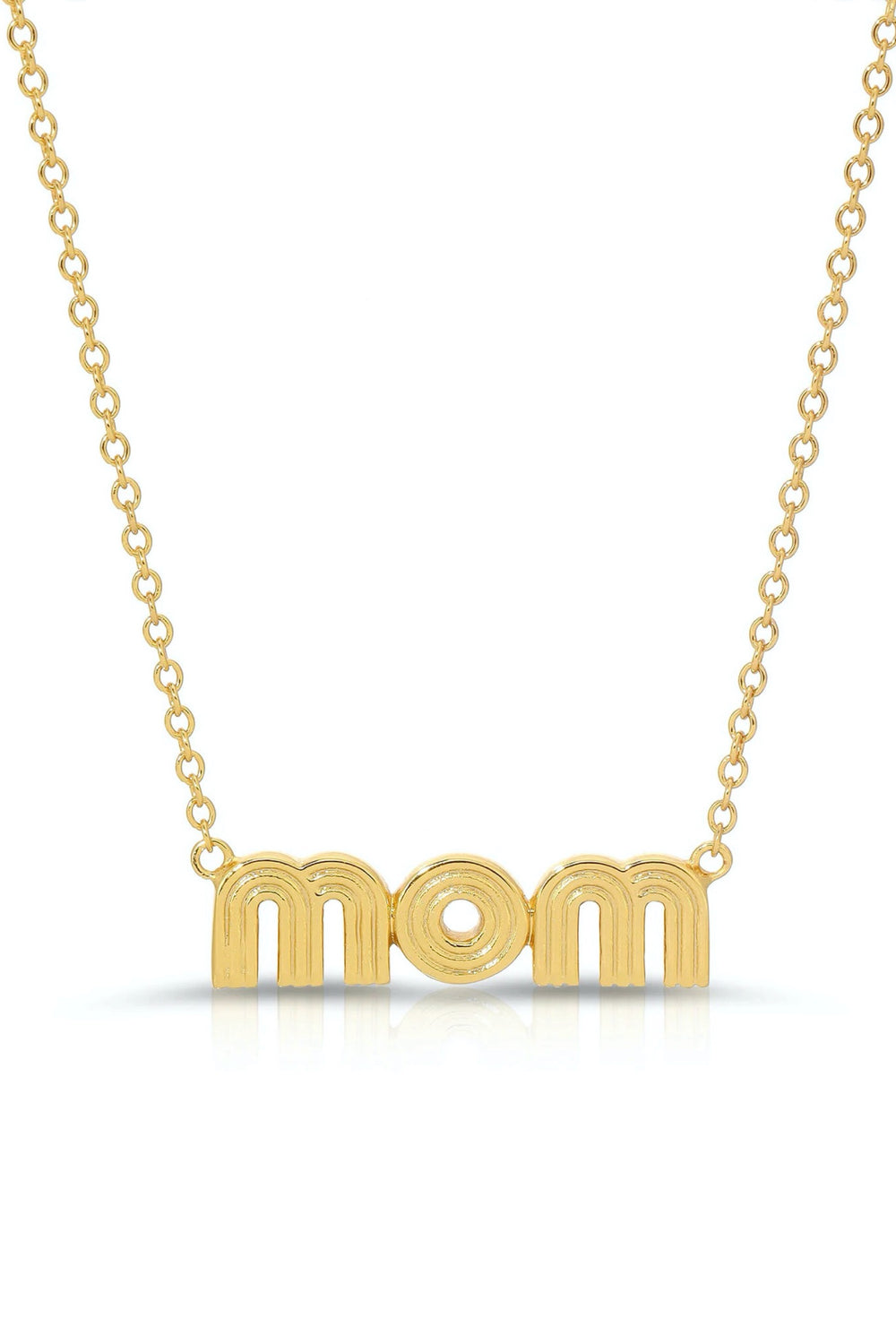 Gold Word To Your Mom Necklace