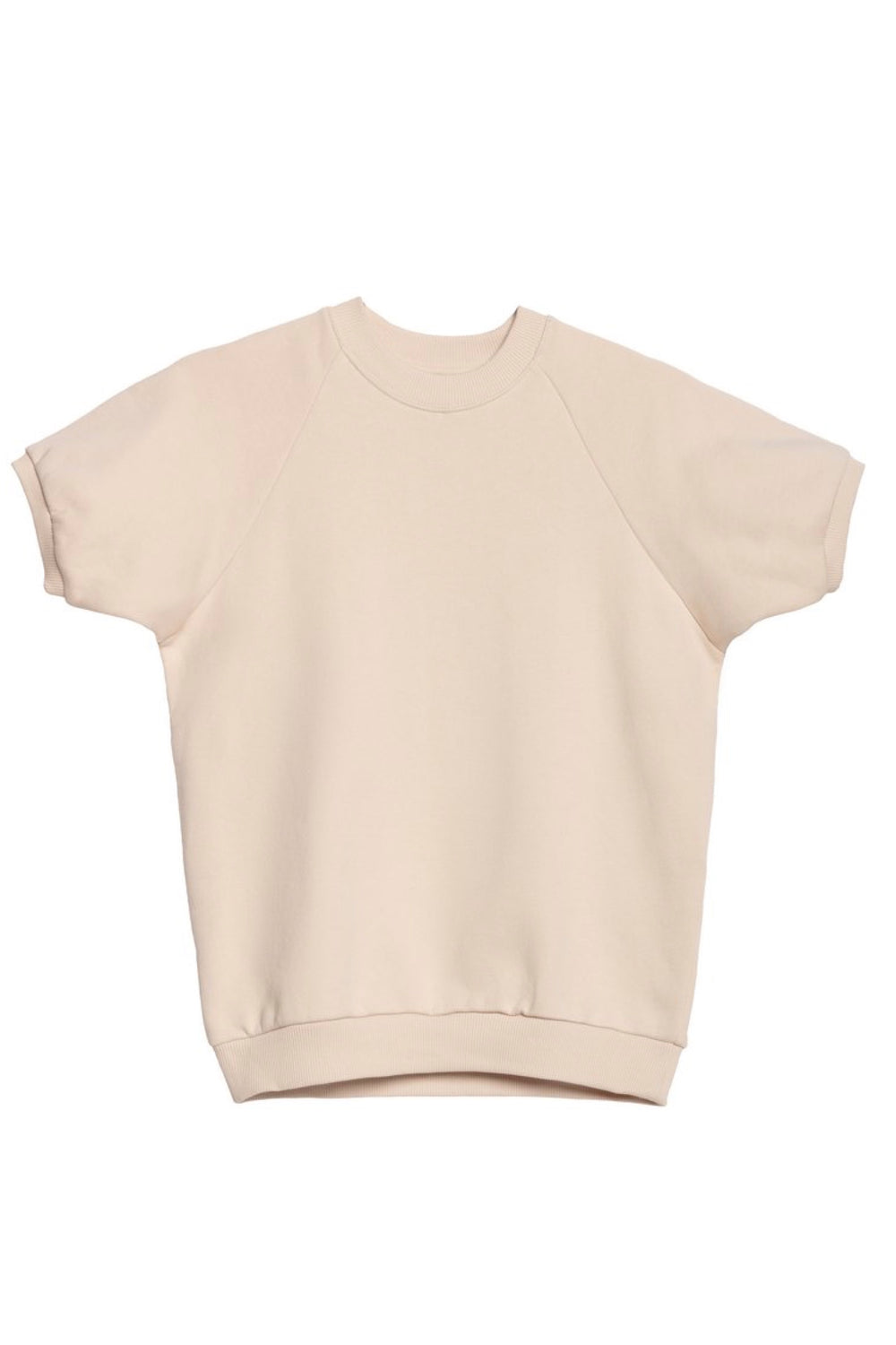 Cream Short Sleeve Sweatshirt