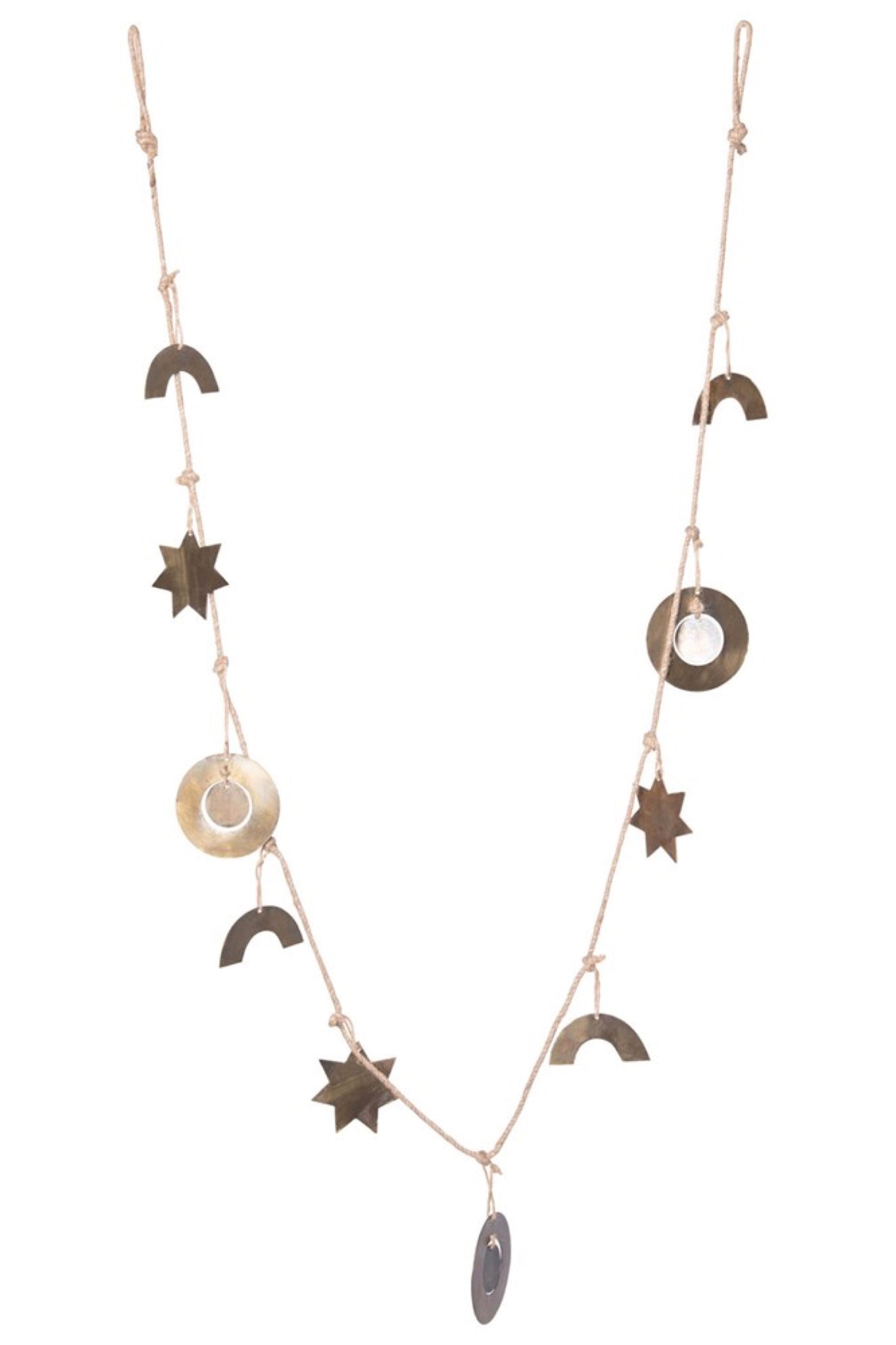 Brass Geometric Shapes Garland — Prism Boutique